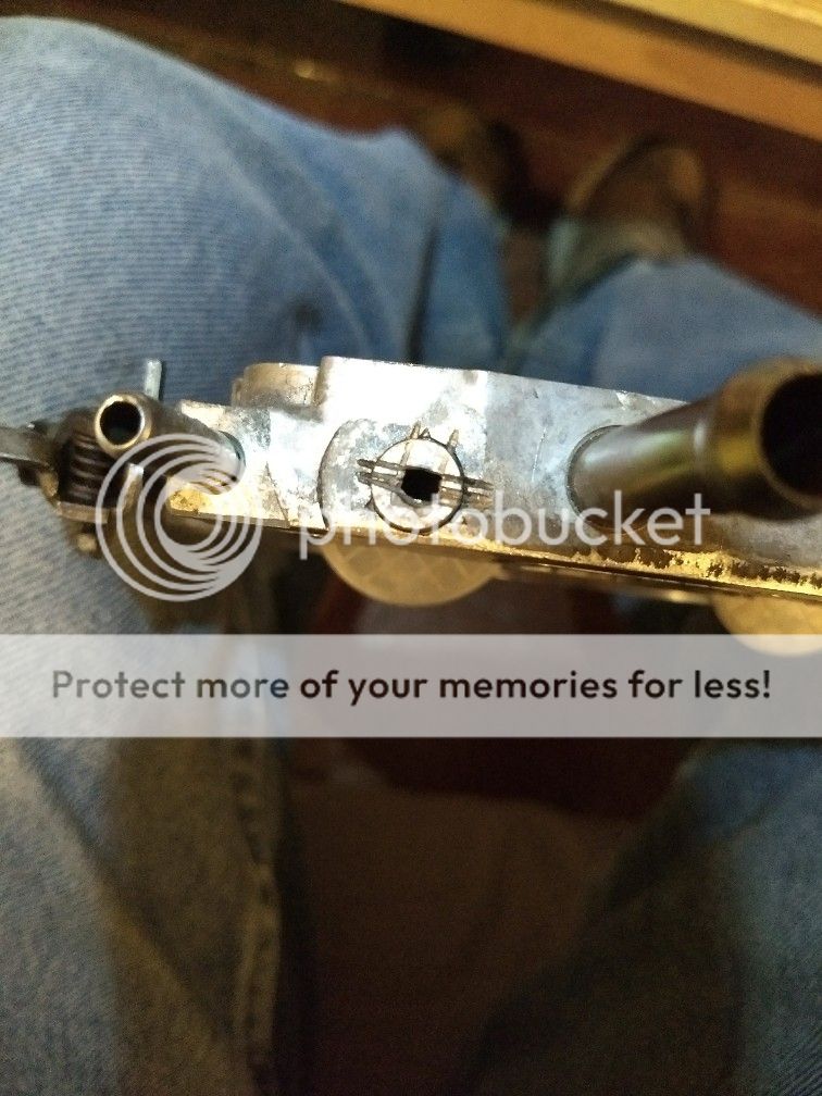 Quadrajet idle mixture screw cap removal